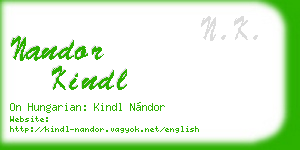 nandor kindl business card